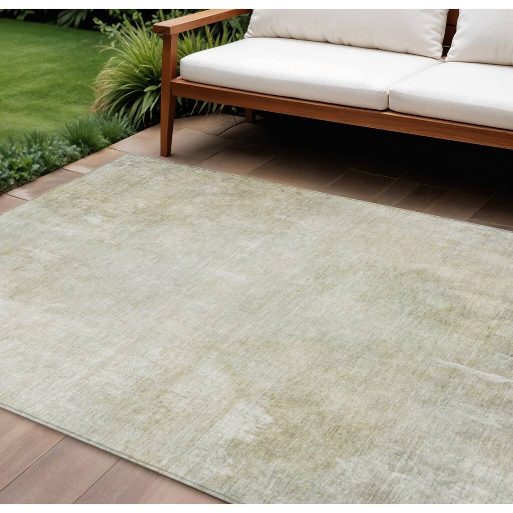 HomeRoots Abstract Transitional Rectangle Outdoor Rug