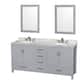 Option Gray / White Carrara Marble Top / Brushed Chrome