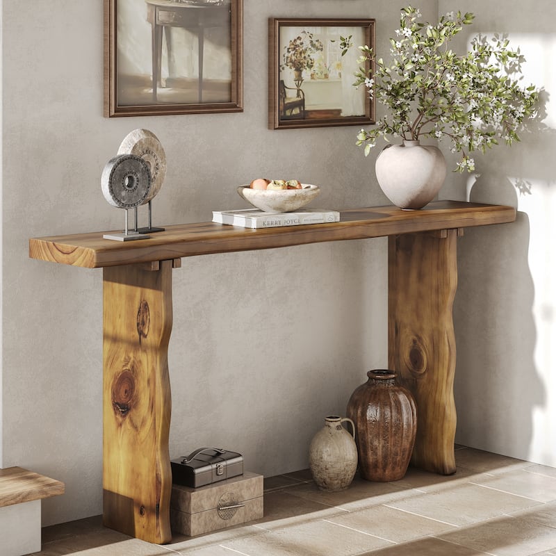 63'' Solid Wood Console Table,Sofa Table for Entryway Living Room