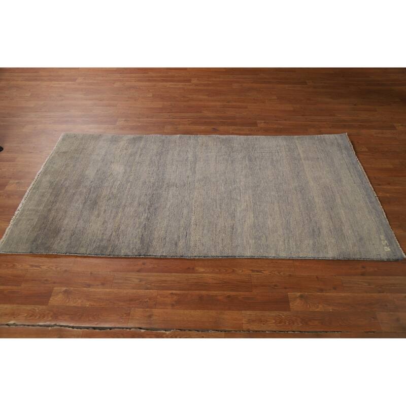 Striped Gabbeh Oriental Foyer Rug Hand-Knotted Wool Carpet - 3'3"x 6'4"