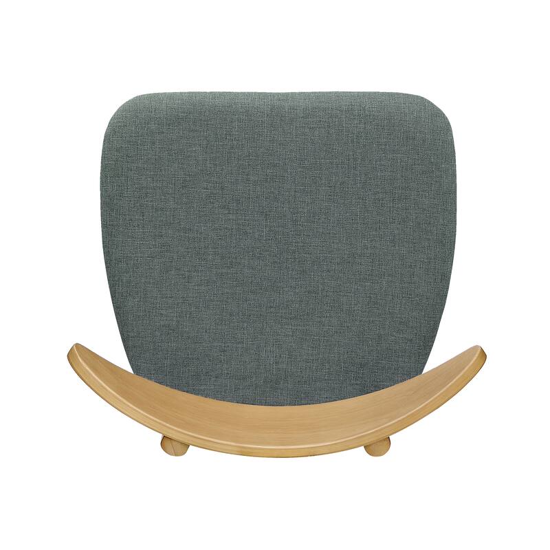 Set of 2 Retro Rubberwood Chairs with Ergonomic Back & Plush Cushions