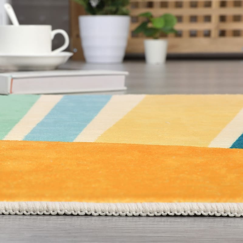 Garvee Rainbow Sol Kids Area Rug