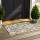preview thumbnail 73 of 145, Machine Washable Indoor/ Outdoor Modern Loyd Chantille Rug Beige - 1'8" x 2'6"