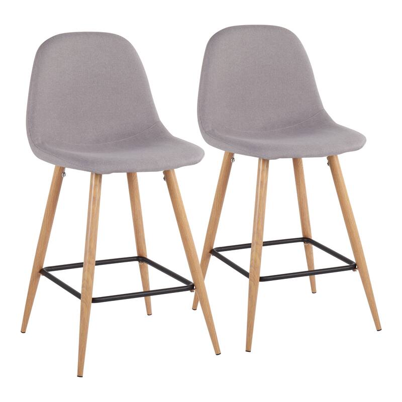 Carson Carrington Stone Natural Counter Stool - Set of 2