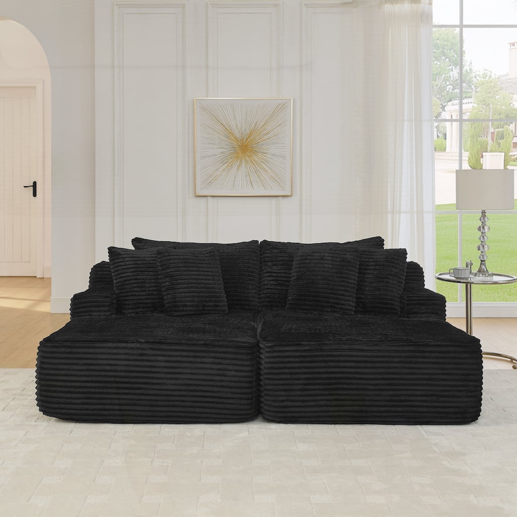 Two-seater Lazy Sofa Lounge Chair,Compressed Sofa No Assembly Required