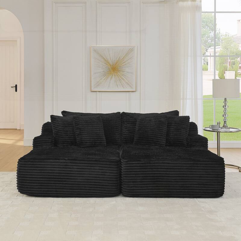 Two-seater Lazy Sofa Lounge Chair,Compressed Sofa No Assembly Required