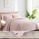 preview thumbnail 24 of 65, 3-Piece Reversible Ultra Lighweight Coverlet Premium Microfiber Quilt Set Pink - King