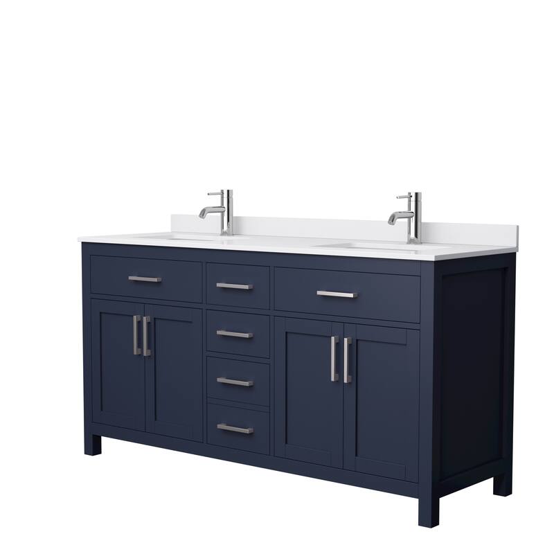 Beckett 66 Inch Double Vanity, Cultured Marble Top