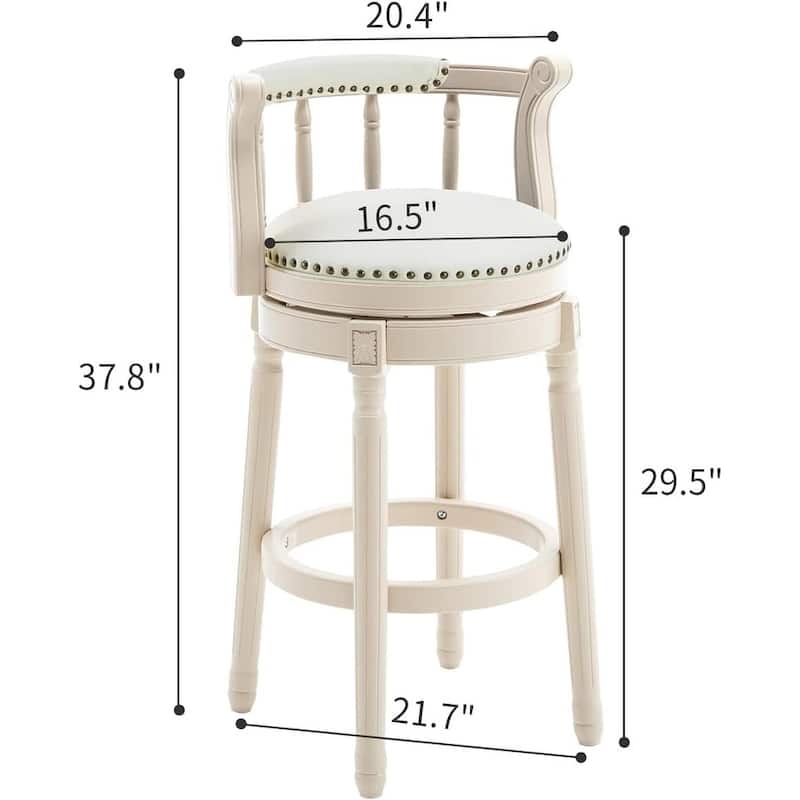 Leather Wooden Bar Stools