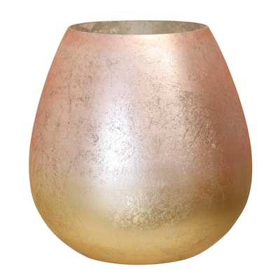 StyleCraft Glass Vase - Blush/Gold Ombre