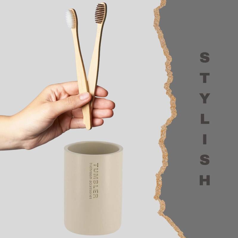 Modern Bathroom Tumbler, Minimalist Design Toothbrush Holder, Versatile Home Organizer