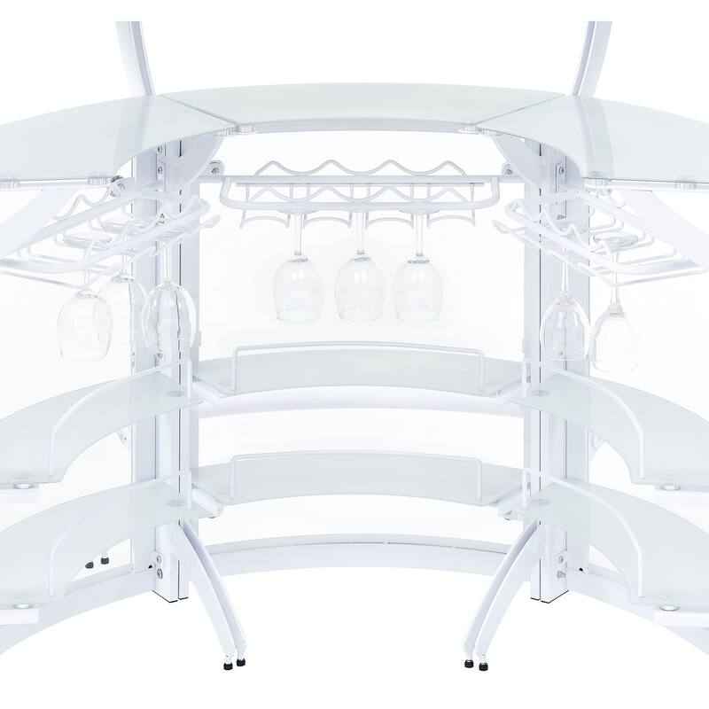 Dallas 3-piece Curved Freestanding Home Bar Cabinet