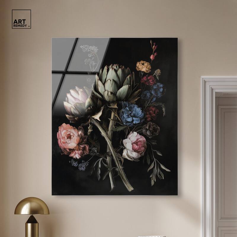 Moody Artichoke III Acrylic by Art Remedy, Ready to Hang