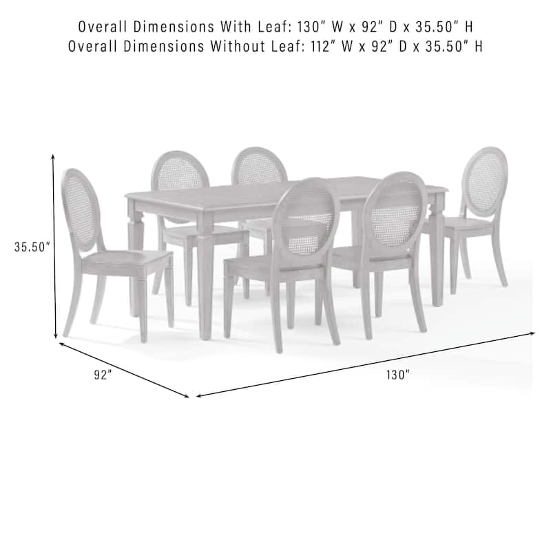 Crosley Alessia 7-Piece Dining Table Set For 6