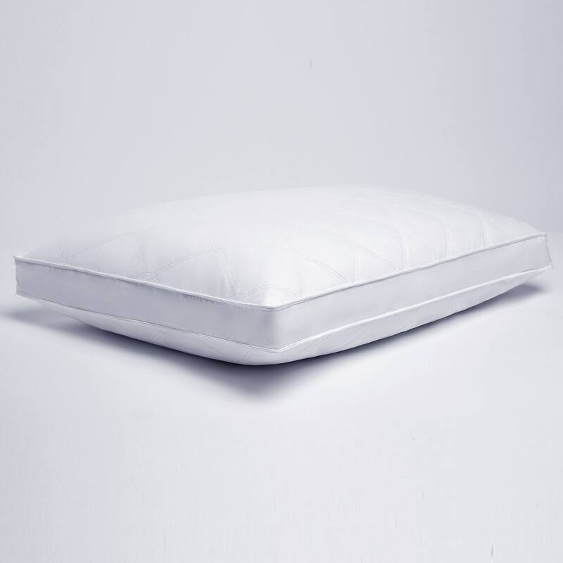 Goose Feather and Down Pillow Cotton Fabric with Gusset 2 Pack White