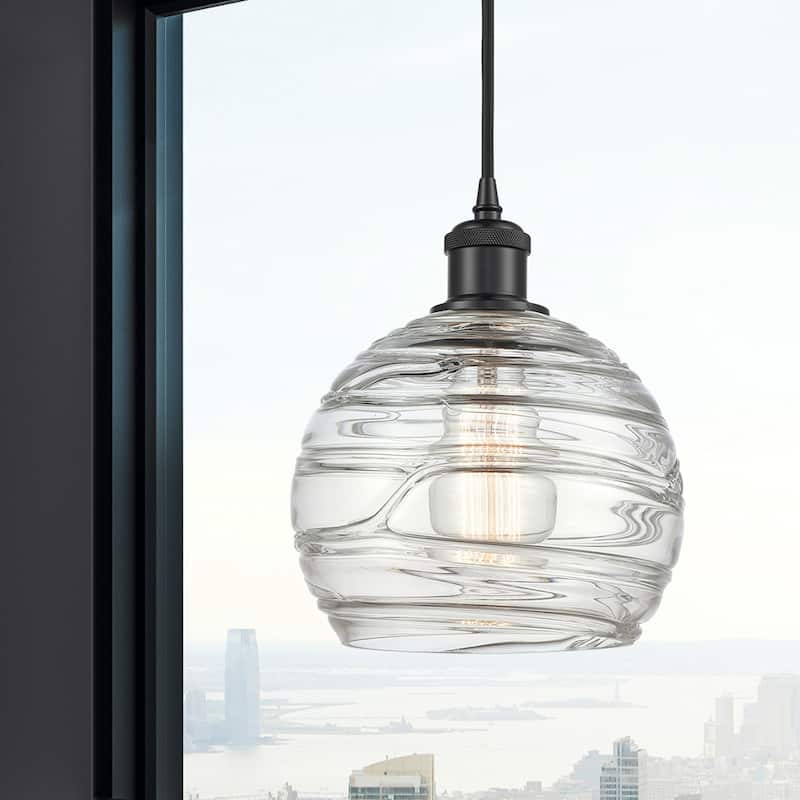 Innovations Lighting Ballston Athens Deco Swirl - 1 Light 8" Cord Hung Mini Pendant