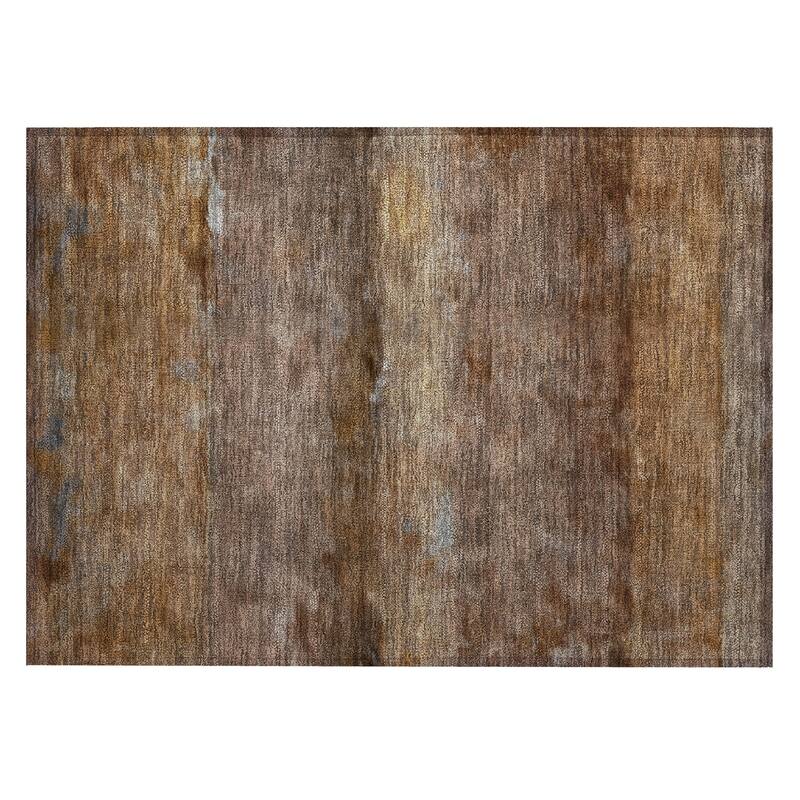 Machine Washable Indoor/ Outdoor Contemporary Ombre Chantille Rug