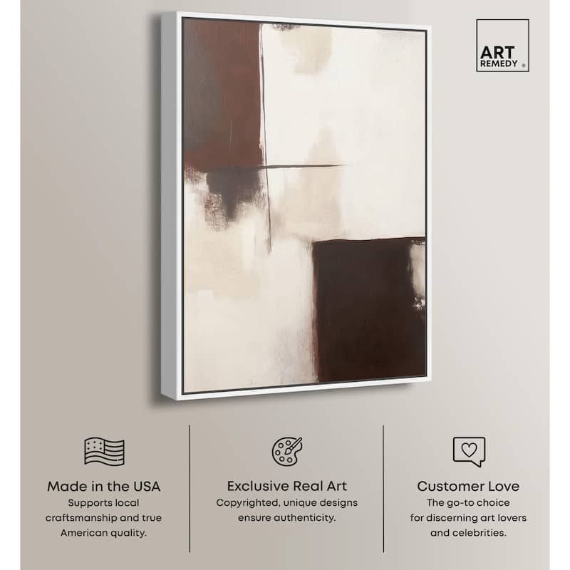 Burgundy and Beige Canvas by Art Remedy