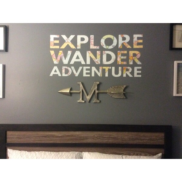 Top Product Reviews For Explore Wander Adventure Printed Map Words Wall Decal 10759877 Overstock