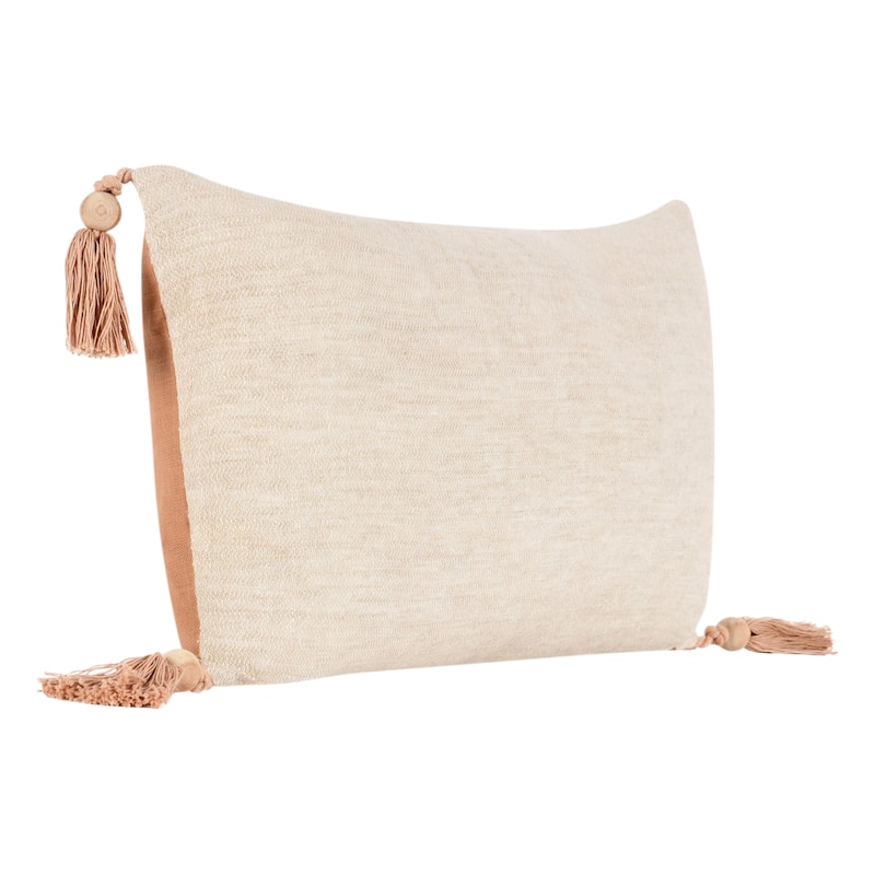 Villa by Classic Home Cherry Linen Blend Throw Pillow