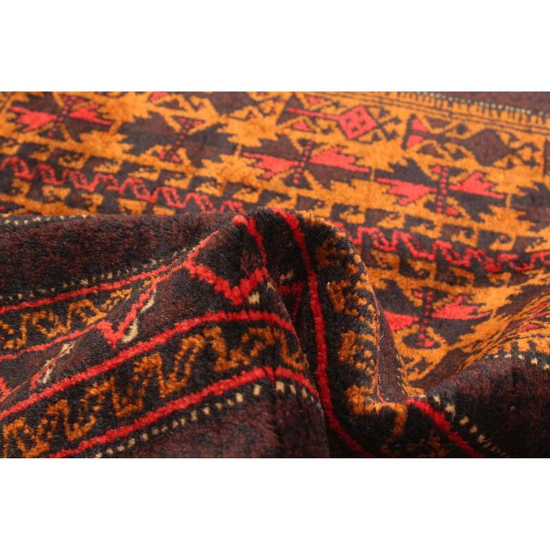 ECARPETGALLERY Hand-knotted Teimani Burnt Orange Wool Rug - 2'9 x 4'4