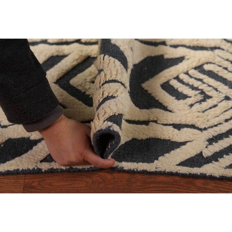 Moroccan Indian Accent Rug Handmade Foyer Multi-Color Wool Carpet - 2'0"x 3'0"