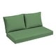 preview thumbnail 10 of 47, ARDEN Outdoor Loveseat Cushion Set, 48 x 24 Moss Green Leala