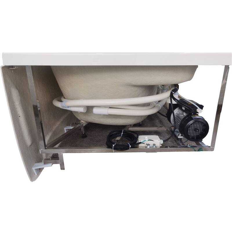 EAGO AM161-L White Acrylic 5-foot Whirlpool Bath Tub With Left Drain