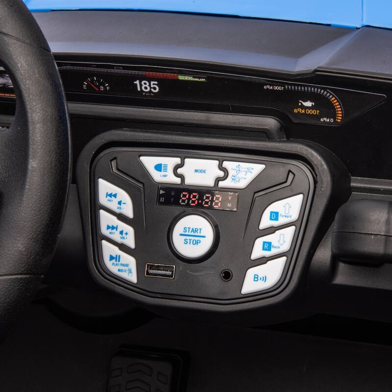 24V Ride On UTV for Kids with Parental Remote, Bluetooth, and LED Lights, 4-Wheel Suspension