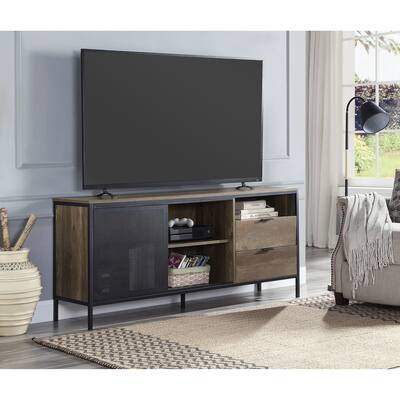 63" Industrial TV Stand with Drawers & Shelf for TVs Up to 60"