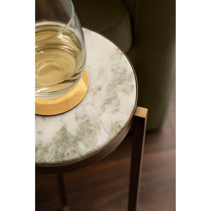 Kate and Laurel Aguilar Glam Drink Table - 9x9x23