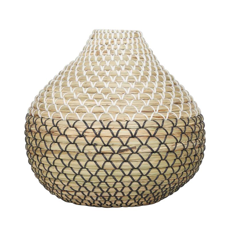 Seagrass Handmade Woven Decorative Vase - Brown - Roche River Decor