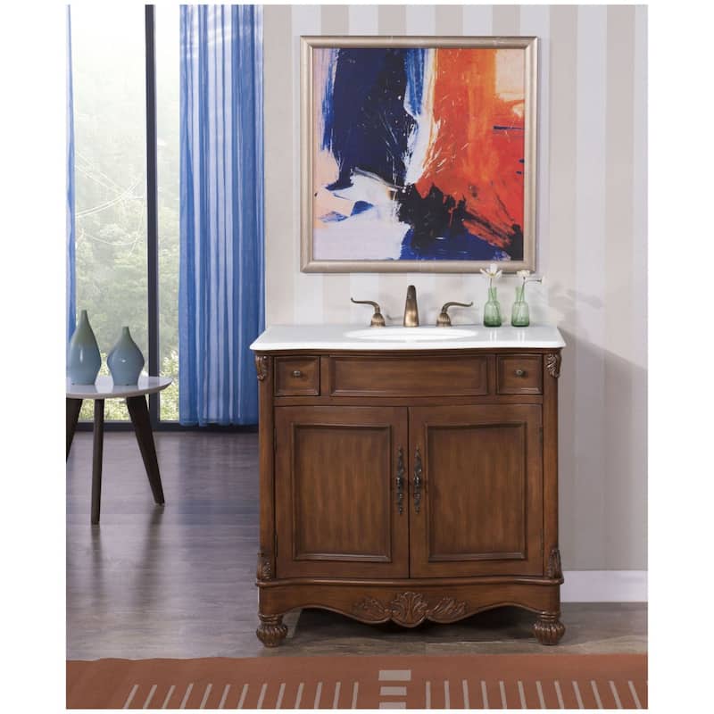 Elegant Lighting VF-1047-VW Windsor 36" Free Standing Single Basin