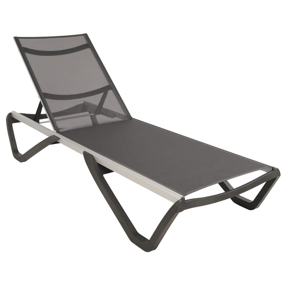 Furnish Theory Seabreeze Deck Patio Sunlounger Sun Lounger Lounge Chair Sling Chaise Lounger (Various Frame & Mesh Colors)