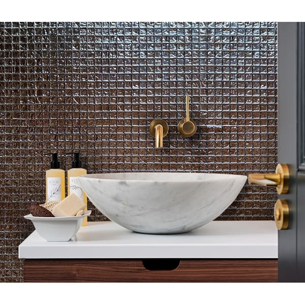 Glamorous Silver Mirror Glass Subway Tile - Perfect for Kitchen or Bathroom