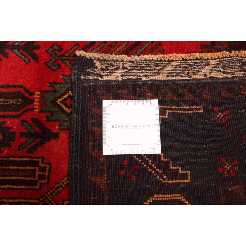 ECARPETGALLERY Hand-knotted Teimani Red Wool Rug - 4'0 x 6'11
