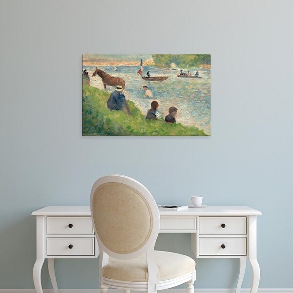 Easy Art Prints 's 'Study Bathers at Asnieres' Premium Canvas Art