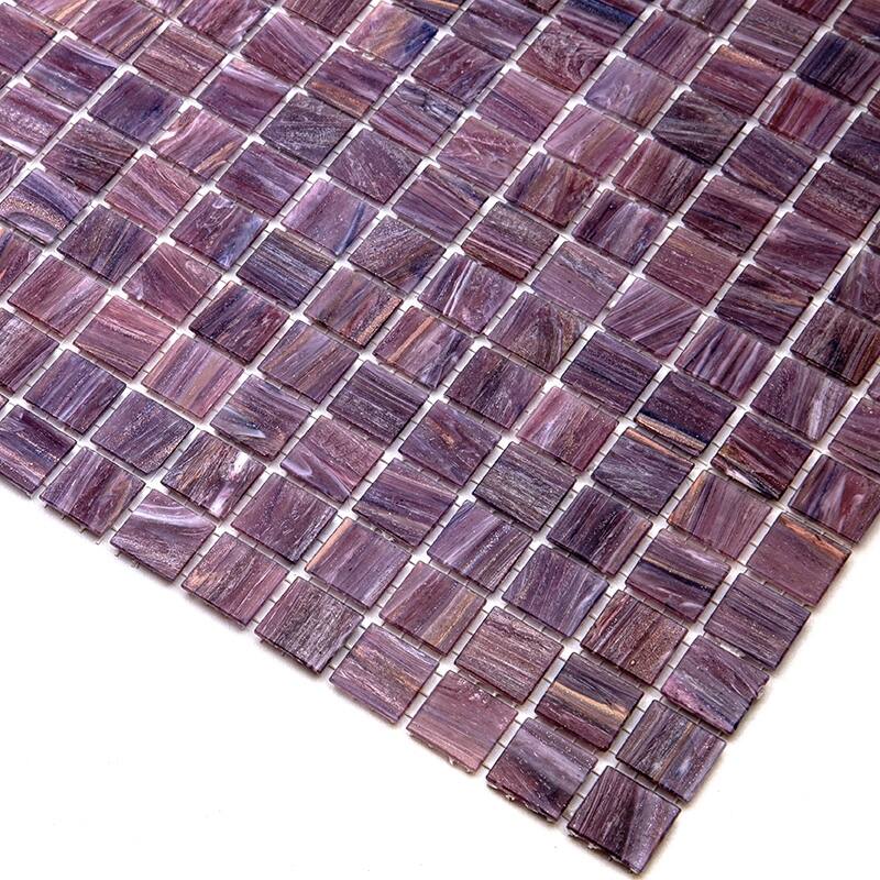 Apollo tile 12" x 12" Celestial Glossy Copper Rose Red Glass Tile (20 sq ft/case) - 20 Pack