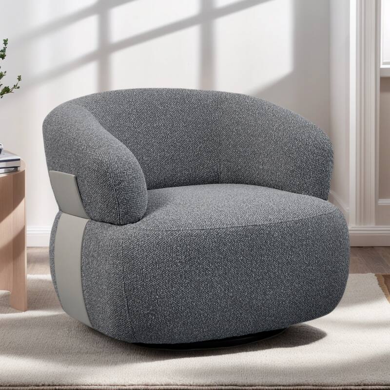 Kieon 33"W 360 Swivel Modern Barrel Chair Accent Chair Set of 2