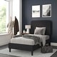 preview thumbnail 41 of 73, Upholstered Platform Bed with headboard Charcoal - Twin