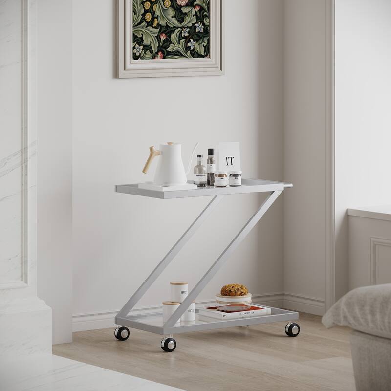 Bar Cart(no include stool) - Silver