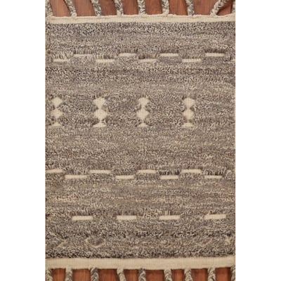 Moroccan Foyer Rug Handmade Geometric Wool Carpet - 2'0"x 3'0"