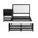 preview thumbnail 17 of 17, Twin size Metal Platform Bed with Two-Tier Storage Shelves, Wooden Storage Cabinet