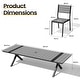 preview thumbnail 35 of 39, 11/13-Piece Outdoor Aluminum Dining Table Set Rectangular Table with Umbrella Hole and Stackable Chairs