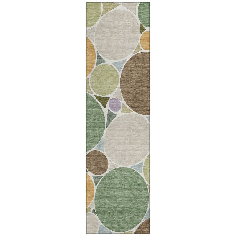 Machine Washable Indoor/ Outdoor Contemporary Rowan Chantille Rug