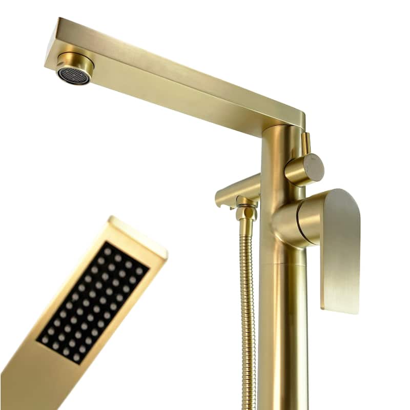 Venus Square Head Tub Filler Faucet with Handshower