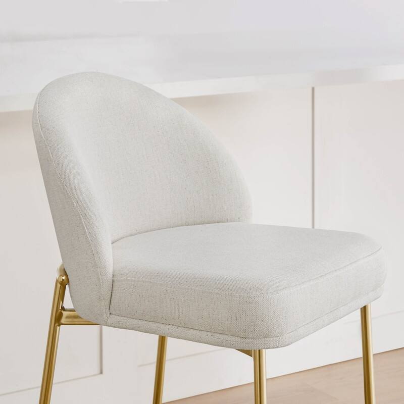 Spruce & Spring Upholstered Counter Bar Stool with Metal Frame