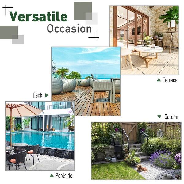 Outsunny 3 Piece Rattan Patio Furniture Sofa Set Lounge Chaise Cushioned For Garden Poolside Or Porch Lounging Overstock 22223290
