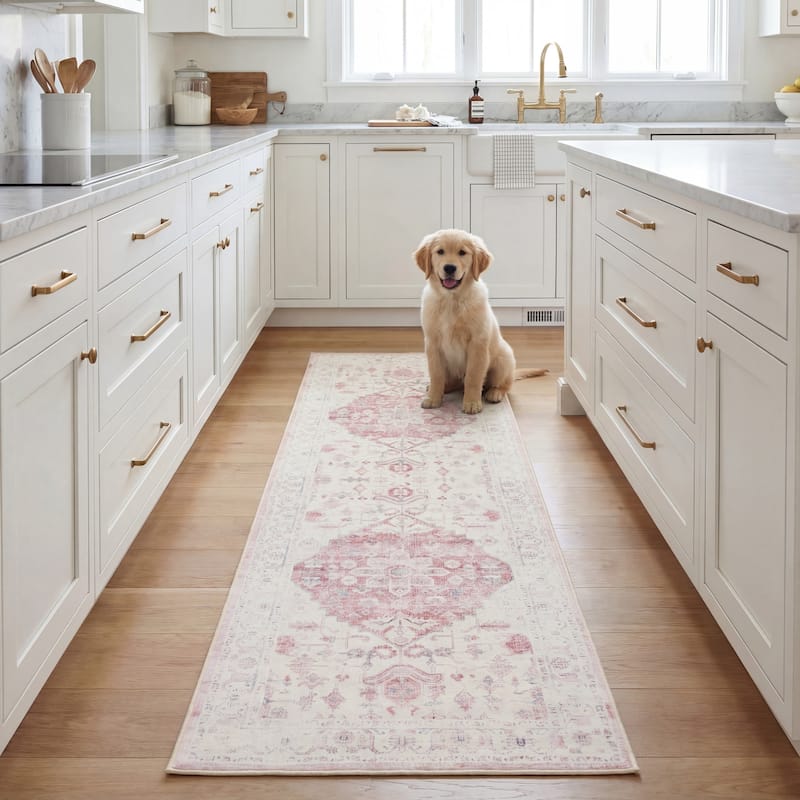 SAFAVIEH Tucson Machine Washable Slip Resistant Eloise Traditional Rug