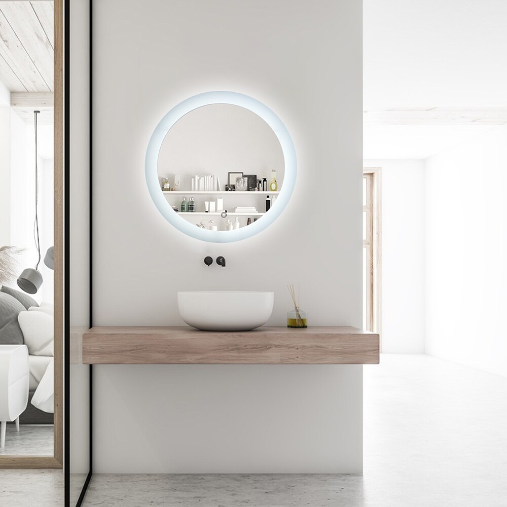 24 Inches Round Led Bathroom Vanity Mirror